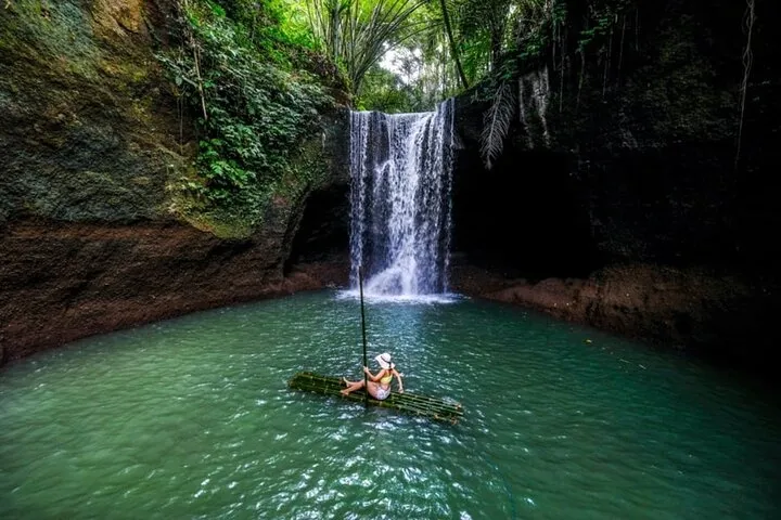 Suwat waterfall near Ubud visited after Blue Lagoon snorkelling on a private East Bali day tour